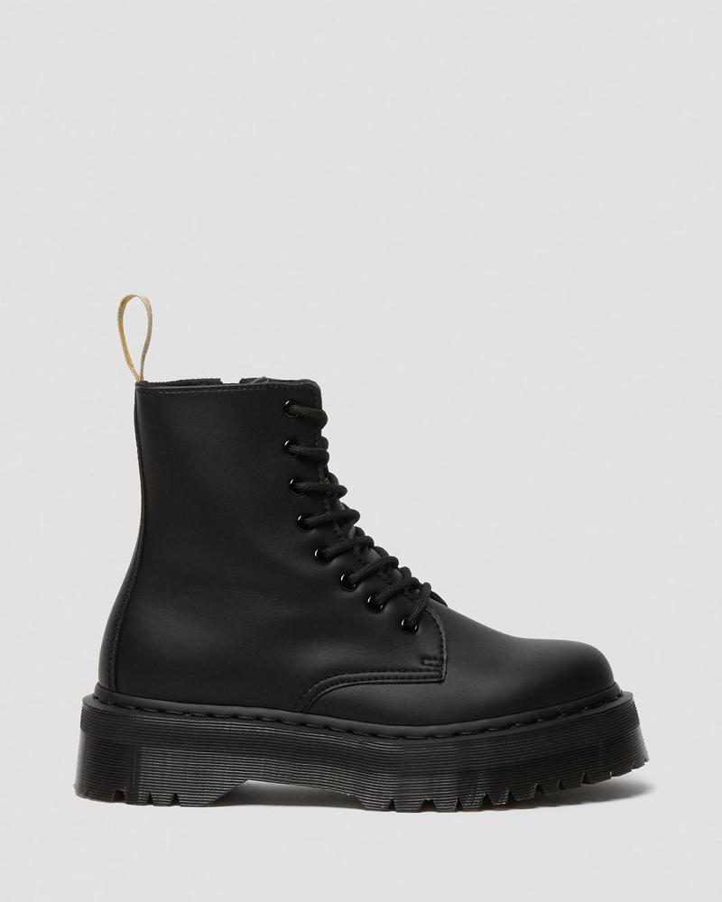 Dr Martens Vegan Jadon II Mono Platform Støvler Dame Sort | DK 262AHK